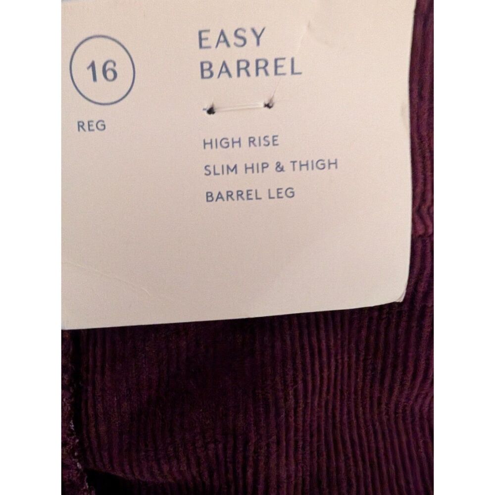 Universal Thread High Rise Easy Barrel Corduroy Pants Burgundy Size 16R NWT - Picture 7 of 7